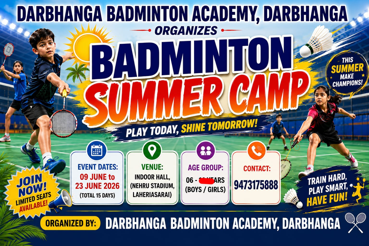 Darbhanga Badminton Academy Summer Camp 2026